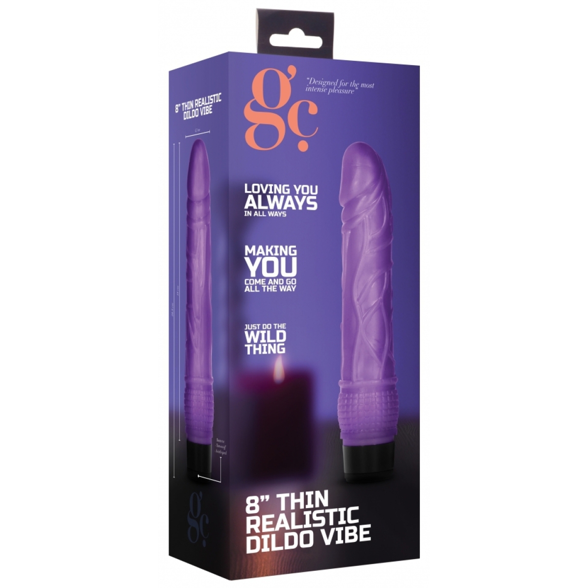 gode vibrant dildo vibe thin 18 x 42cm violet 5