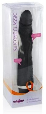 gode vibrant slim silicone 15 x 4 cm noir 1