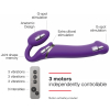 gode vibrant strap on 3 moteurs xl 16 x 45 cm violet 2