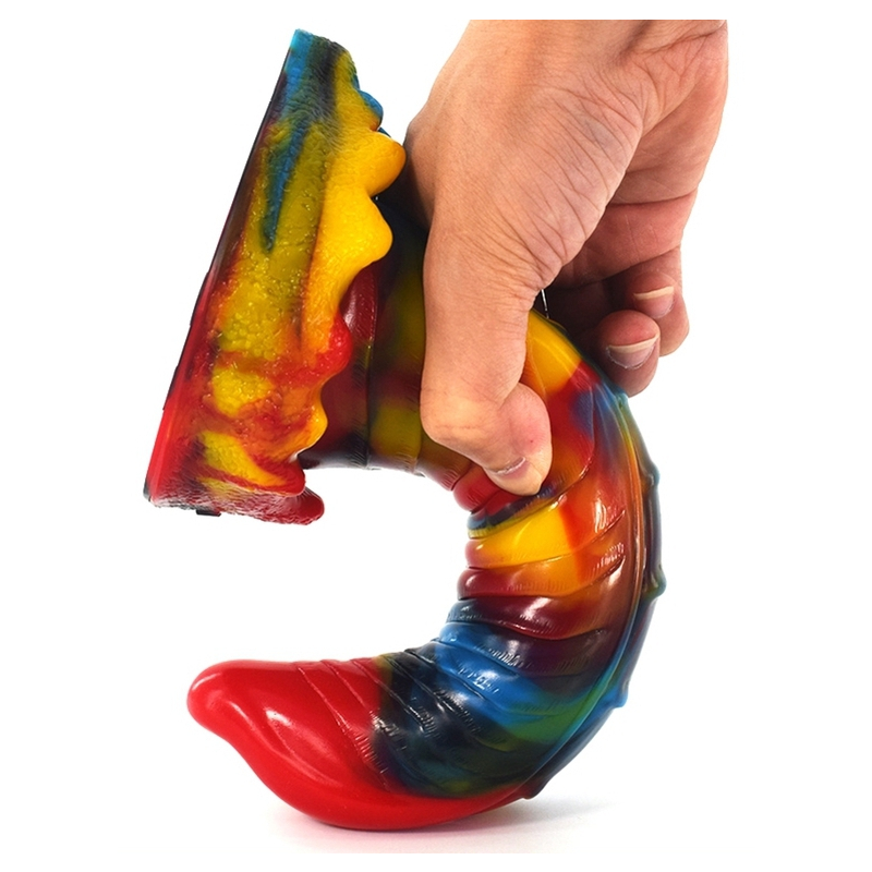 graffiti multicolor butt plug 11 red 1