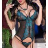 guepiere dentelle bleue
