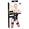 guepiere et string vinyl basque cross noire 4