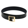harajuku punk rock leather collar golden black 2