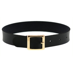 harajuku punk rock leather collar golden black