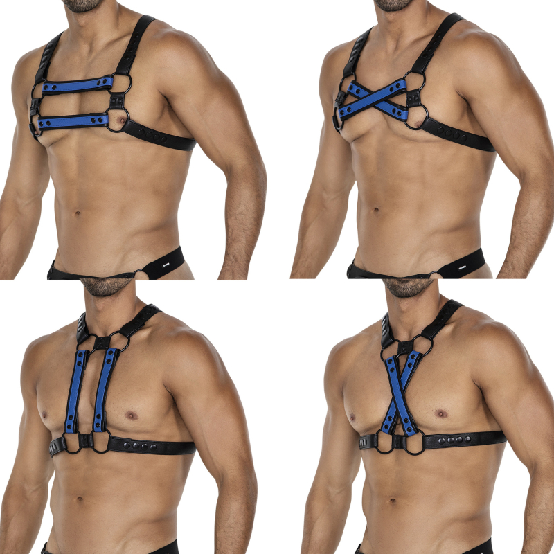 harnais 4way noir bleu