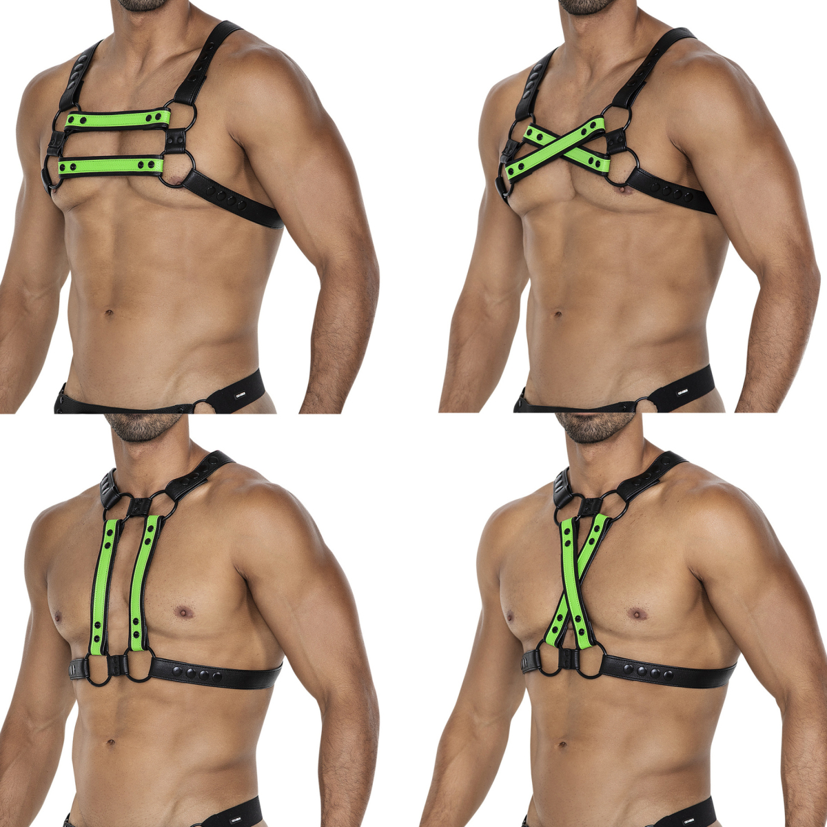 harnais 4way noir vert