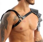 harnais avec epaule ecailles one armor simili noir 2