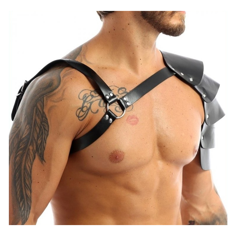 harnais avec epaule ecailles one armor simili noir 2