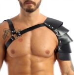 harnais avec epaule ecailles one armor simili noir 4