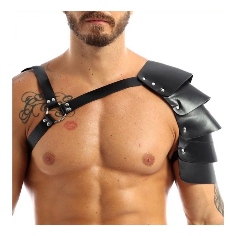 harnais avec epaule ecailles one armor simili noir