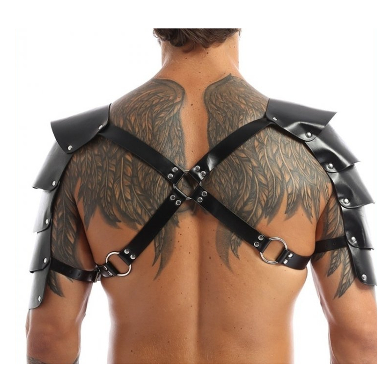 harnais avec epaules armors simili noir 1