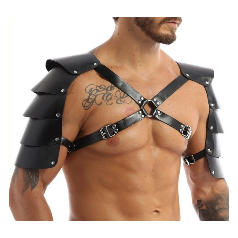 harnais avec epaules armors simili noir 2