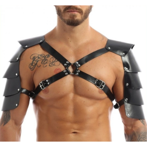 harnais avec epaules armors simili noir