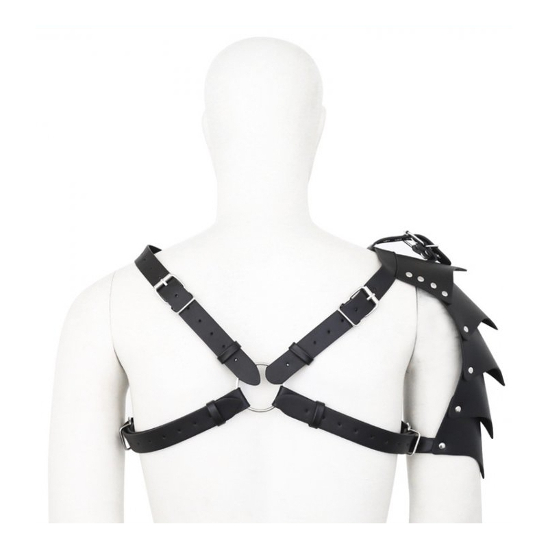 harnais avec epaulette gladiator simili noir 1
