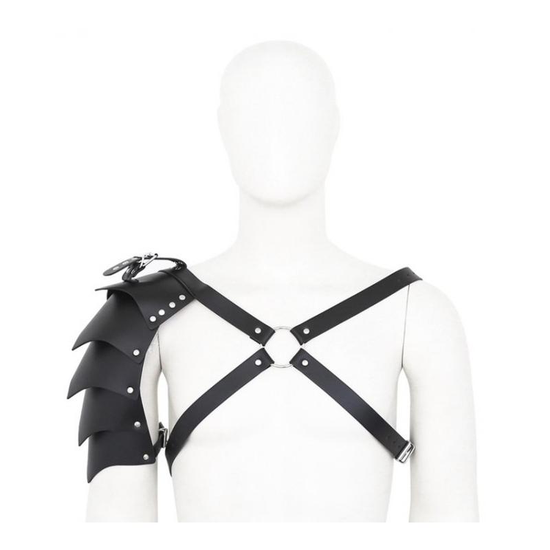 harnais avec epaulette gladiator simili noir