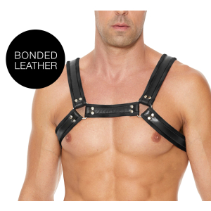 harnais buckle bulldog noir scaled