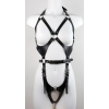 harnais combi punk breast noir