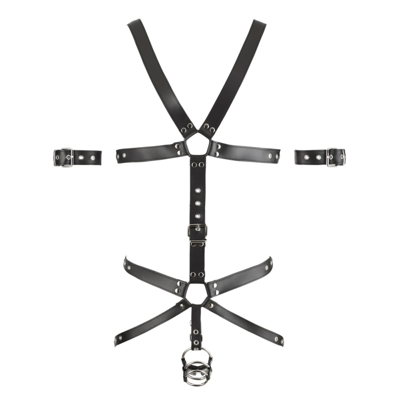 harnais complet en cuir zado noir 4