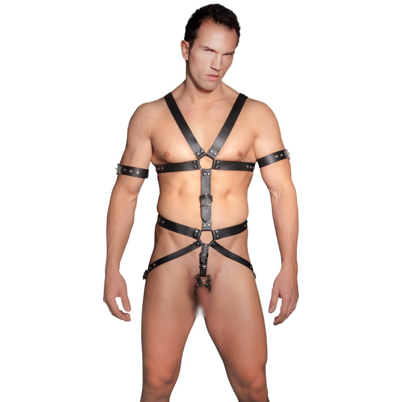 harnais complet en cuir zado noir