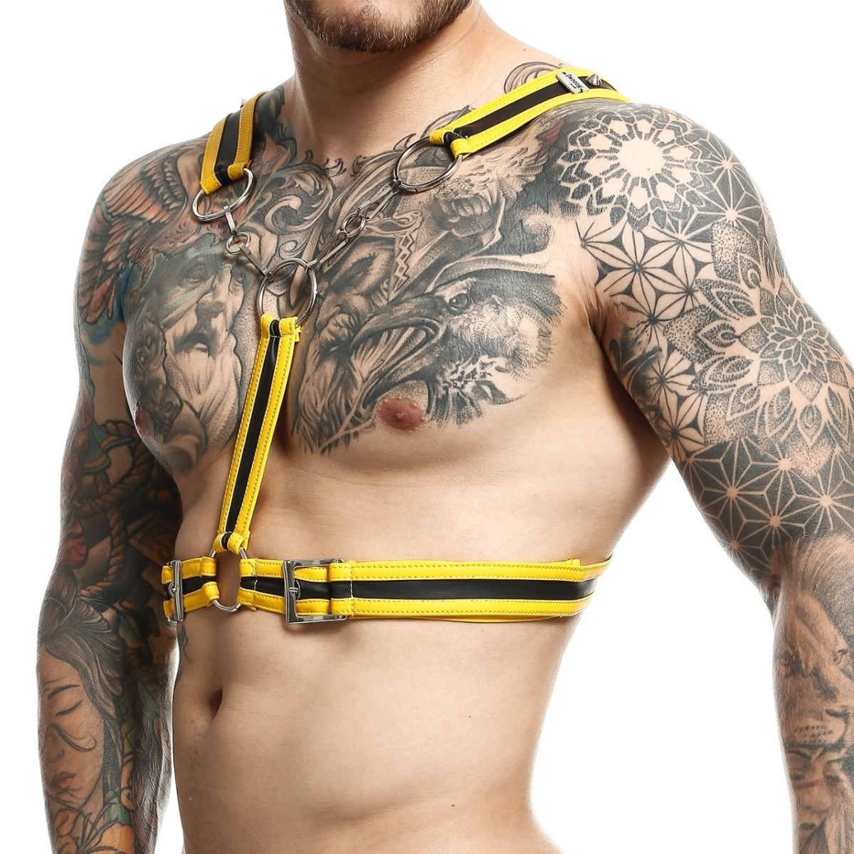 harnais cross chain dngeon noir jaune