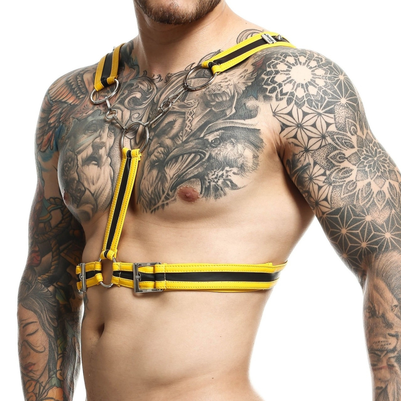 harnais cross chain dngeon noir jaune
