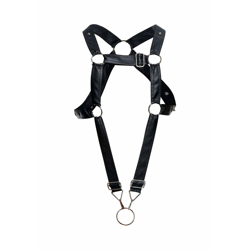 harnais cross cockring dngeon noir 5