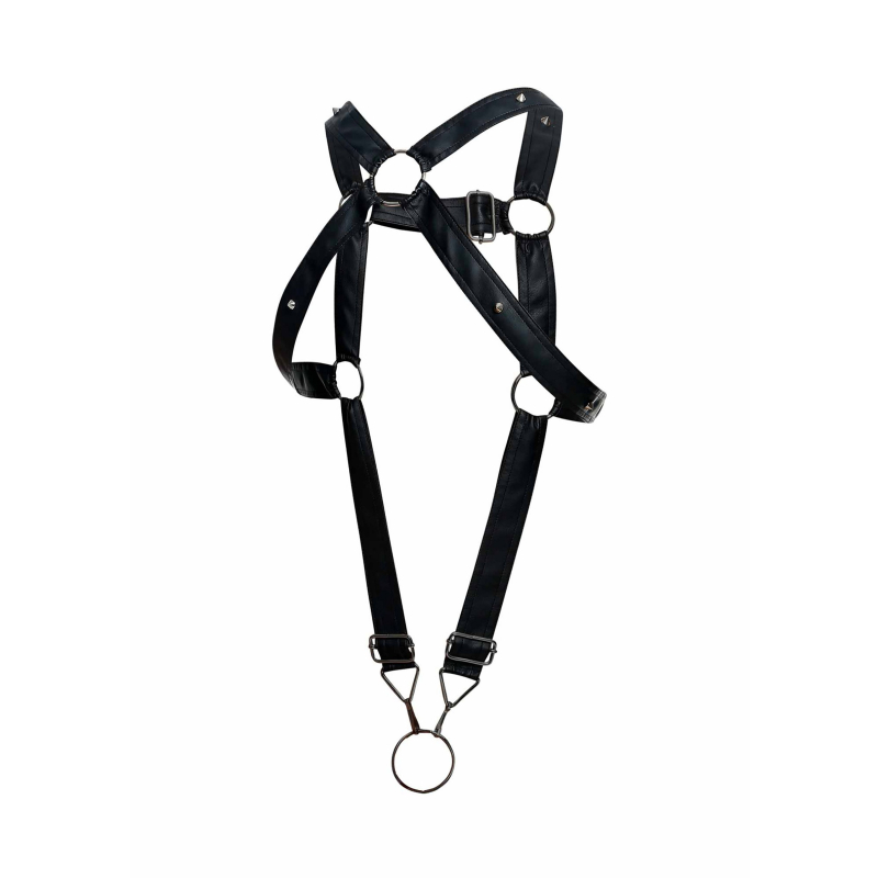harnais cross cockring dngeon noir 7