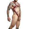 harnais cross cockring dngeon noir rouge 4