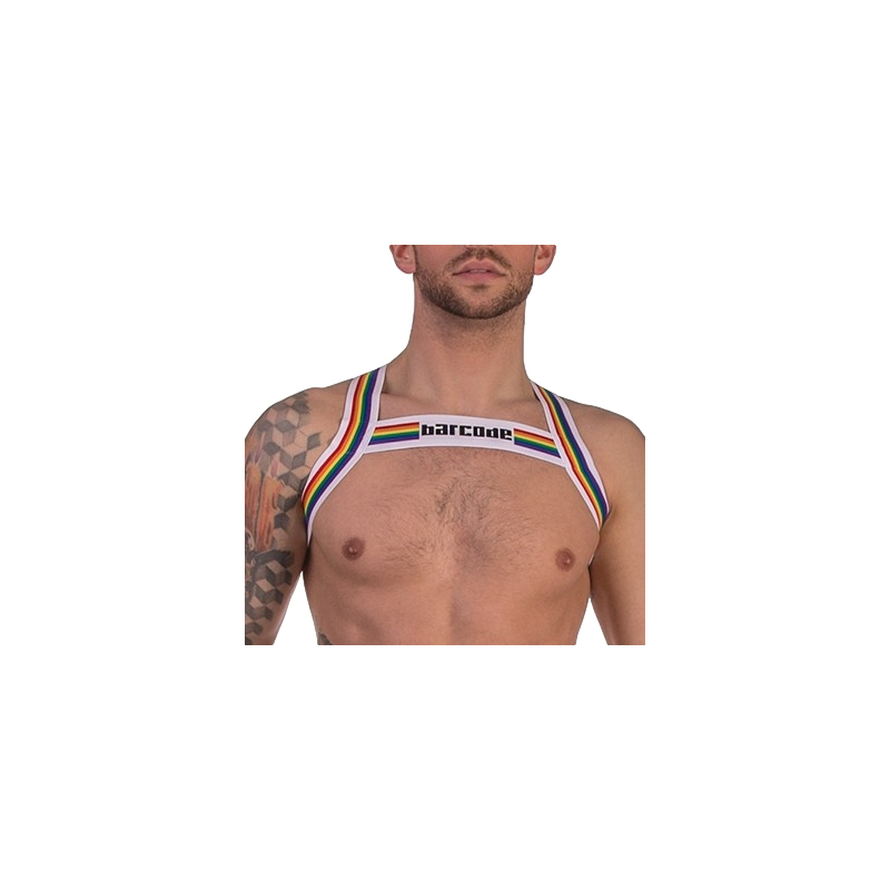 harnais elastique barcode pride blanc 4