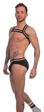 harnais elastique barcode pride noir 6