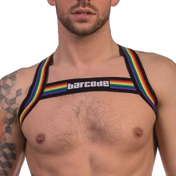 harnais elastique barcode pride noir