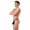 harnais elastique bottom noir blanc 2
