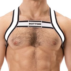 harnais elastique bottom noir blanc