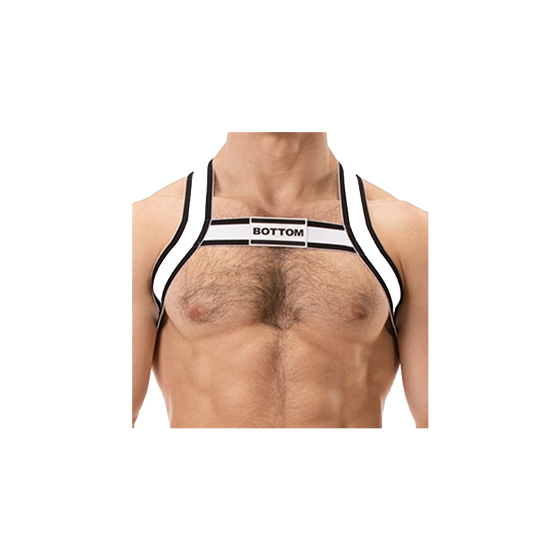 harnais elastique bottom noir blanc