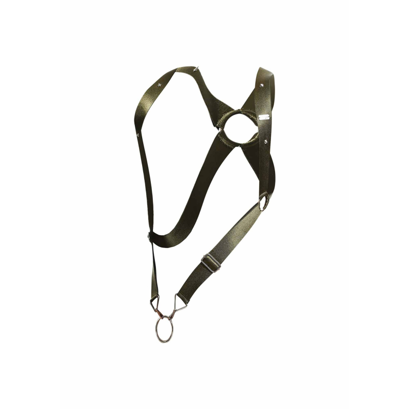 harnais elastique et cockring crossback dngeon kaki 7