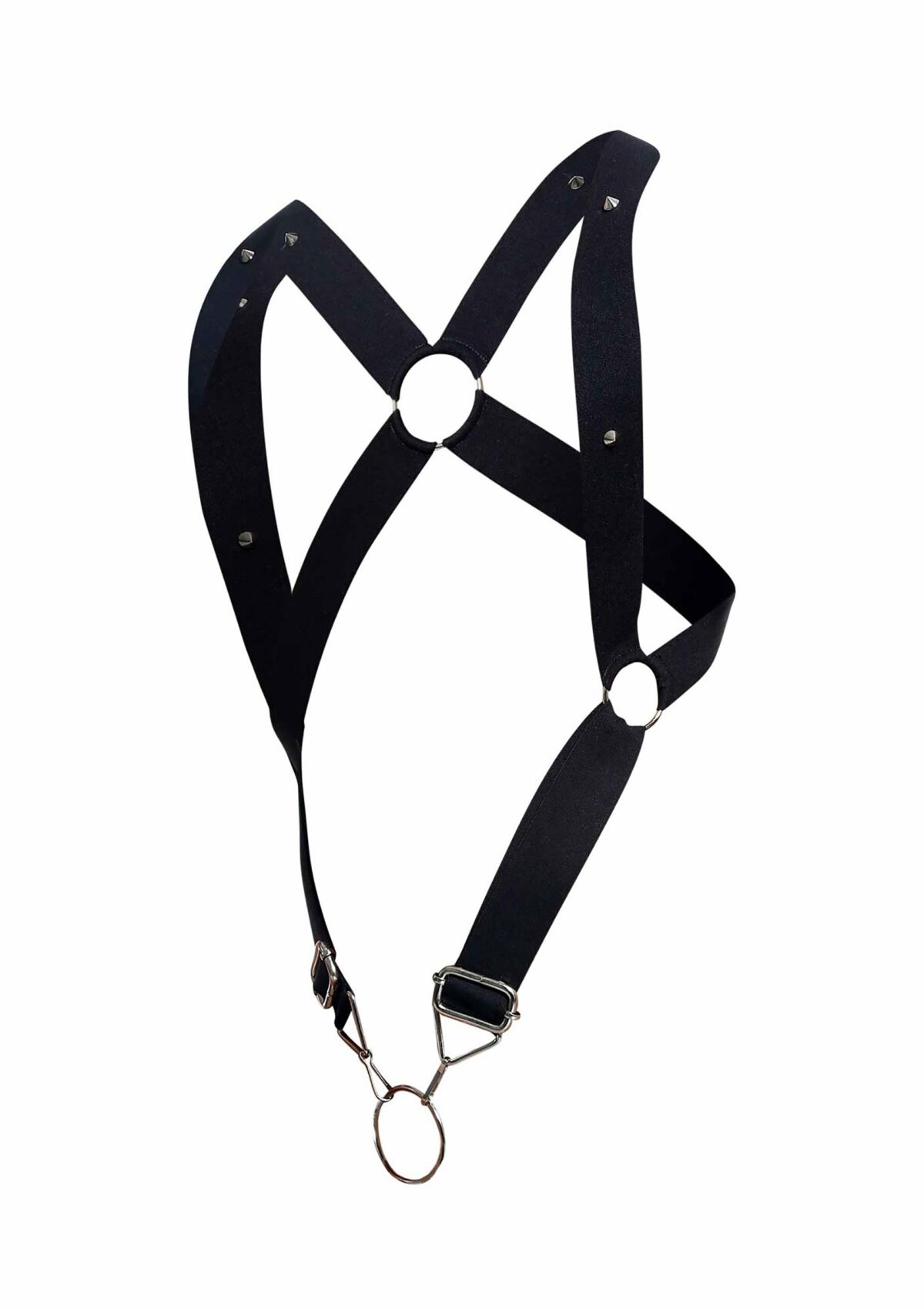 harnais elastique et cockring crossback dngeon noir 6