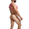 harnais elastique et cockring straight back rose 4