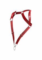 harnais elastique et cockring straight back rouge 6