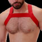 harnais elastique matt rouge 2