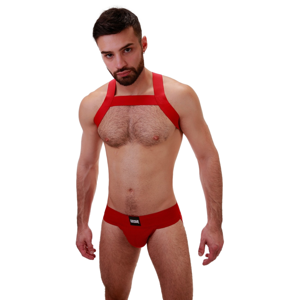 harnais elastique matt rouge 4