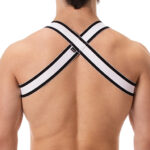 harnais elastique top noir blanc 1