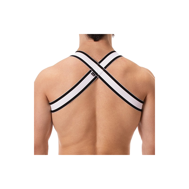harnais elastique top noir blanc 1