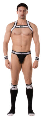 harnais elastique vers noir blanc 3
