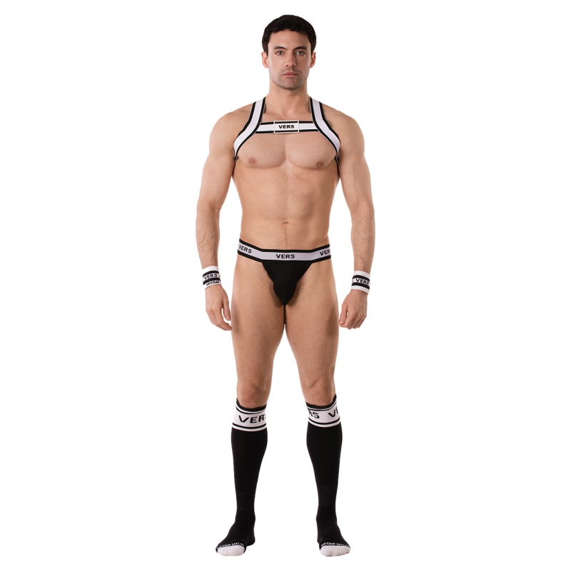 harnais elastique vers noir blanc 3