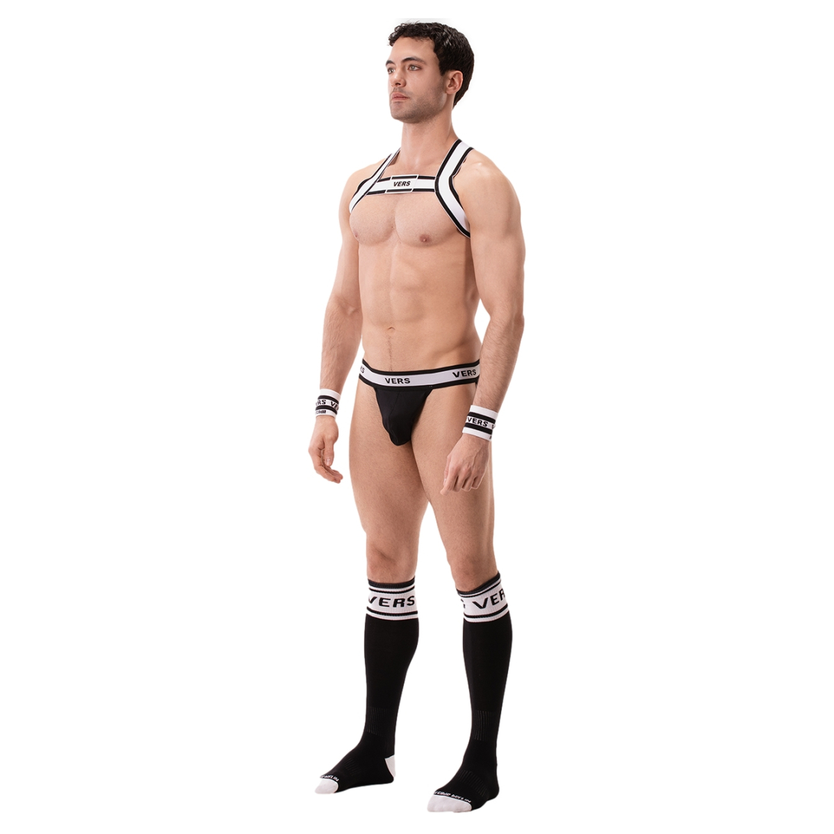 harnais elastique vers noir blanc 5