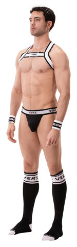 harnais elastique vers noir blanc 5
