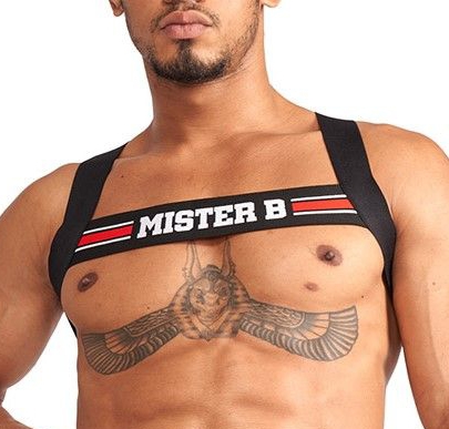 harnais elastique x back noir rouge