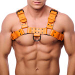 harnais en cuir bulldog orange 2 scaled