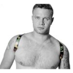 harnais en cuir camouflage accessoires noir 2