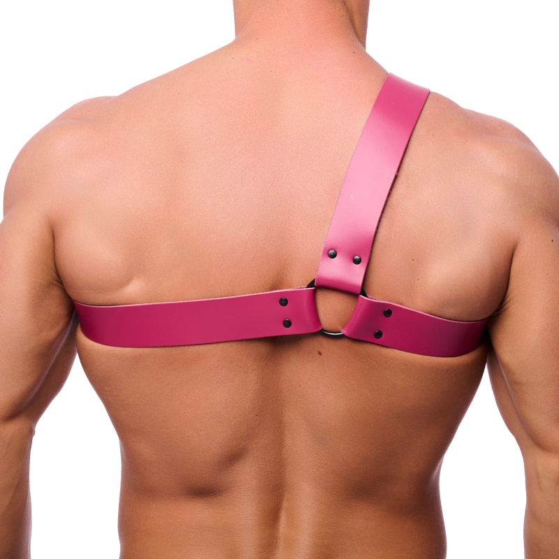 harnais en cuir half rose 3